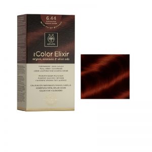 Apivita Color Elixir Βαφή Μαλλιών Ξανθό Σκούρο Έντονο Χάλκινο 6.44