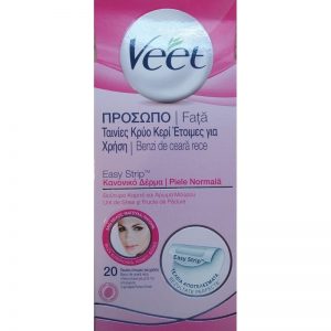 Veet Ταινίες Προσώπου Κρύο Κερί για Κανονικό Δέρμα 20τμχ