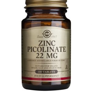 Solgar Zinc Picolinate 22mg 100Tablets