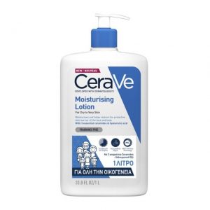 CeraVe Ενυδατικό Γαλάκτωμα για Πρόσωπο/Σώμα, Ξηρό/Πολύ Ξηρό Δέρμα 1Lt