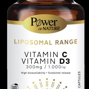 Power Health Liposomal Range Vitamin C 300mg + Vitamin D3 1000iu 30caps