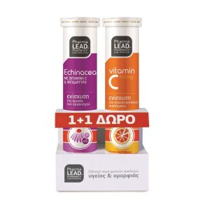 Pharmalead Πακέτο 1+1 για Ενίσχυση του Ανοποιητικού με Echinacea με Βιταμίνη C & Ψευδάργυρο 20eff. tabs & Vitamin C 550mg 20eff. tabs