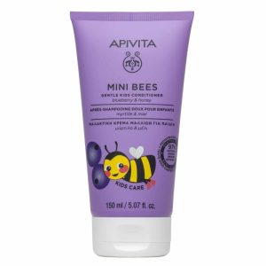 Apivita Mini Bees Gentle Kids Conditioner Bluberry & Honey-Μαλακτική Κρέμα Μαλλιών για Παιδιά με Μύρτιλο & Μέλι, 150ml