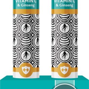 Science of Nature SON Vitamin C & Ginseng  2x20 αναβράζοντα δισκία Λεμόνι 1+1 δωρο