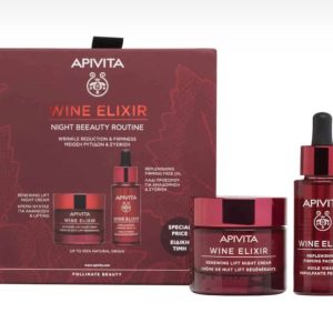 Apivita Promo Wine Elixir Night Routine Κρέμα Νυχτός για Ανανέωση & Ανόρθωση, 50ml & Wine Elixir Λάδι Προσώπου για Σύσφιξη, 30ml