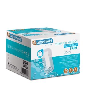 Karabinis Medical Alfashield Αποστειρωμένα Αδιάβροχα Αυτοκόλλητα Επιθέματα 10x10cm 50τμχ