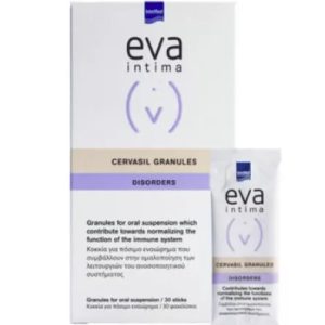 INTERMED Eva Intima Cervasil Granules Disorders Κοκκία για Πόσιμο Εναιώρημα για Αποτελεσματική Διαχείριση του HPV 30 Φακελίσκοι