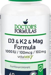 Doctor's Formulas D3 & K2 & Mag Formula 60 κάψουλες