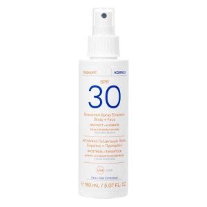 Korres Yoghurt Suncreen Spray Emulsion Αντηλιακό Γαλάκτωμα Spray Σώματος & Προσώπου SPF30 150ml
