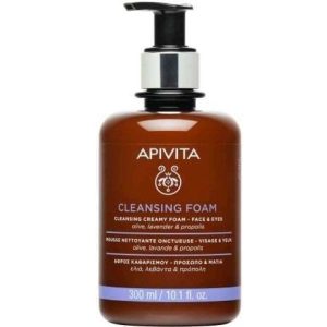 Apivita Cleansing Foam Limited Edition Καθαριστικός Aφρός Για Πρόσωπο & Μάτια Με Ελιά & Λεβάντα 300ml