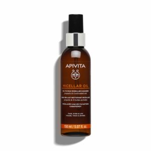 Apivita Micellar Oil to Milk Cleanser, Λάδι σε Γαλάκτωμα για Καθαρισμό Προσώπου Ματιών & Χειλιών 150ml