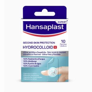 Hansaplast Second Skin Protection Hydrocolloid Small Υδροκολλοειδή Αδιάβροχα Επιθέματα 10 Τεμάχια