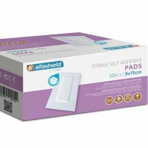 Karabinis Medical Αποστειρωμένα Αυτοκόλλητα Επιθέματα Alfashield 15x9cm 50τμχ