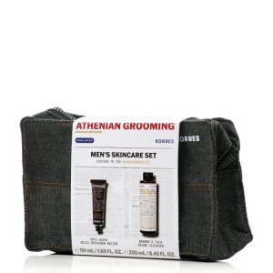 Korres Promo Athenian Grooming Anti-Aging Multi-Defender Recipe & Barber's Face & Beard Cleanser