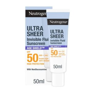 Neutrogena Ultra Sheer Age Shield Αντηλιακό Γαλάκτωμα Προσώπου SPF50 50ml