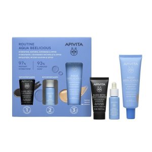 Apivita Promo Aqua Beelicious Glow Hydrating Fluid Cream SPF30 (40ml) & Δώρο Booster (10ml) & Cleansing Gel (15ml)