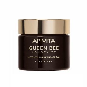 Apivita Queen Bee Longevity Light Day Cream Ελαφριά Βελούδινη Κρέμα Για Δράση Σε 12 Δείκτες Νεότητας, 50ml