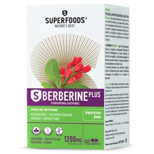 Superfoods Berberine Plus 1200mg, 90 ΚάψουλεςSuperfoods Berberine Plus 1200mg – Συμπλήρωμα Διατροφής για Μεταβολισμό