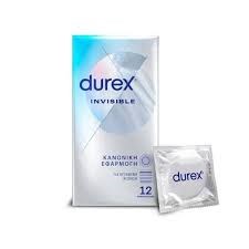 Durex Προφυλακτικά Εξαιρετικά Λεπτά Invisible Κανονική Εφαρμογή, 12τεμ