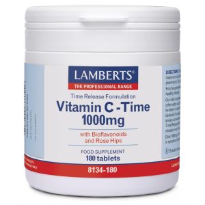Lamberts Vitamin C 1000mg Time Release 180tabs – Σταθερή Απορρόφηση