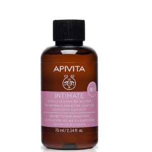 Apivita Intimate Daily Gentle Cleansing Gel Travel Size Gel Καθαρισμού Για Την Ευαίσθητη Περιοχή 75ml