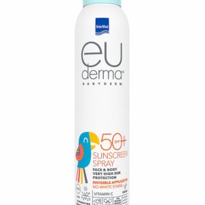 InterMed Euderma Babyderm Sunscreen Spray Αόρατο Παιδικό Αντηλιακό Σπρέι Προσώπου & Σώματος SPF50+ 200ml