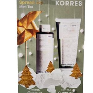 Korres Spread Mint Tea Promo Set, Σετ Περιποίησης Σώματος Πράσινο Τσάι με Αφρόλουτρο 250ml και Γαλάκτωμα Σώματος 200ml